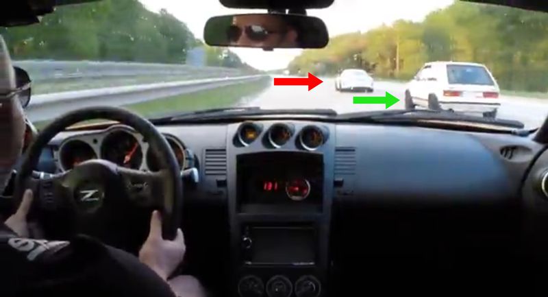 Golf 1 verraucht Porsche 911!