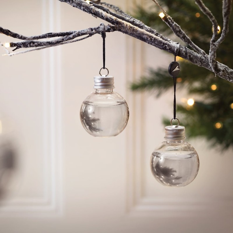 Gin-gefüllte Weihnachtskugeln
