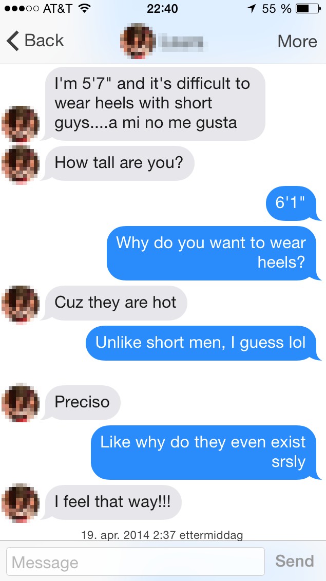 Tinder-Match: Sie sagt, sie hasst kleine Männer