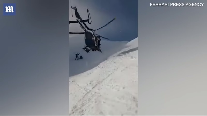 Hubschrauber-Pilot wagt riskantes Rettungsmanöver