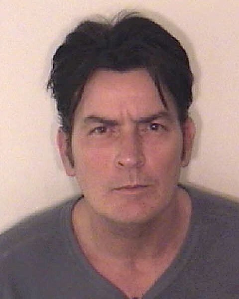 Polizei-Foto von Charlie Sheen