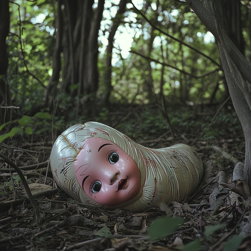 Eine Plastikpuppe im Wald löste Panik aus.