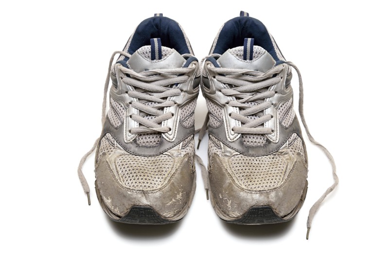 Versuche deine Schuhe sauber zu halten.
