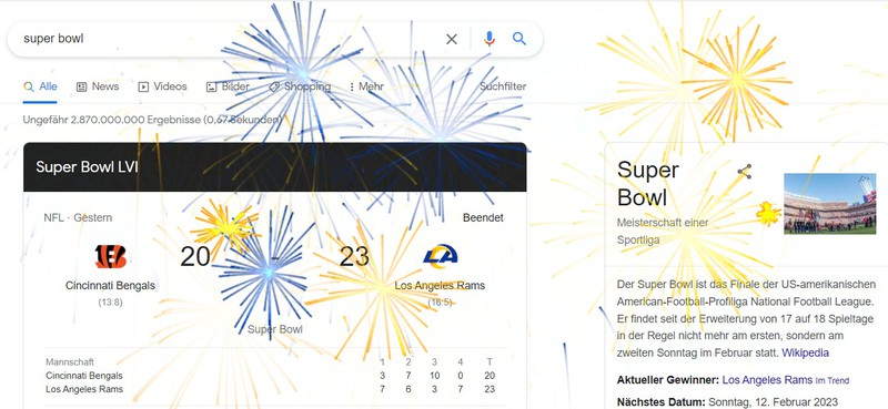 Auch Google feiert einen gelungenen Abschluss der Saison