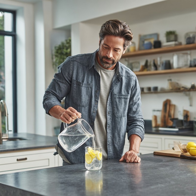 Um abzunehmen, greife anstelle von Softdrinks lieber zu frischem Wasser mit Zitrone.