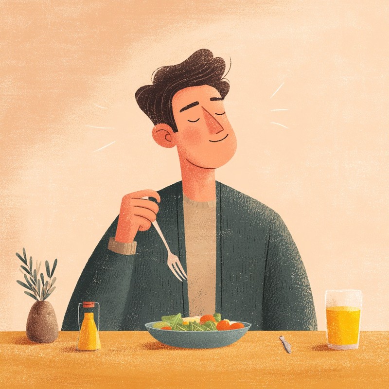 Du solltest nicht mehr essen, als du Hunger hast.