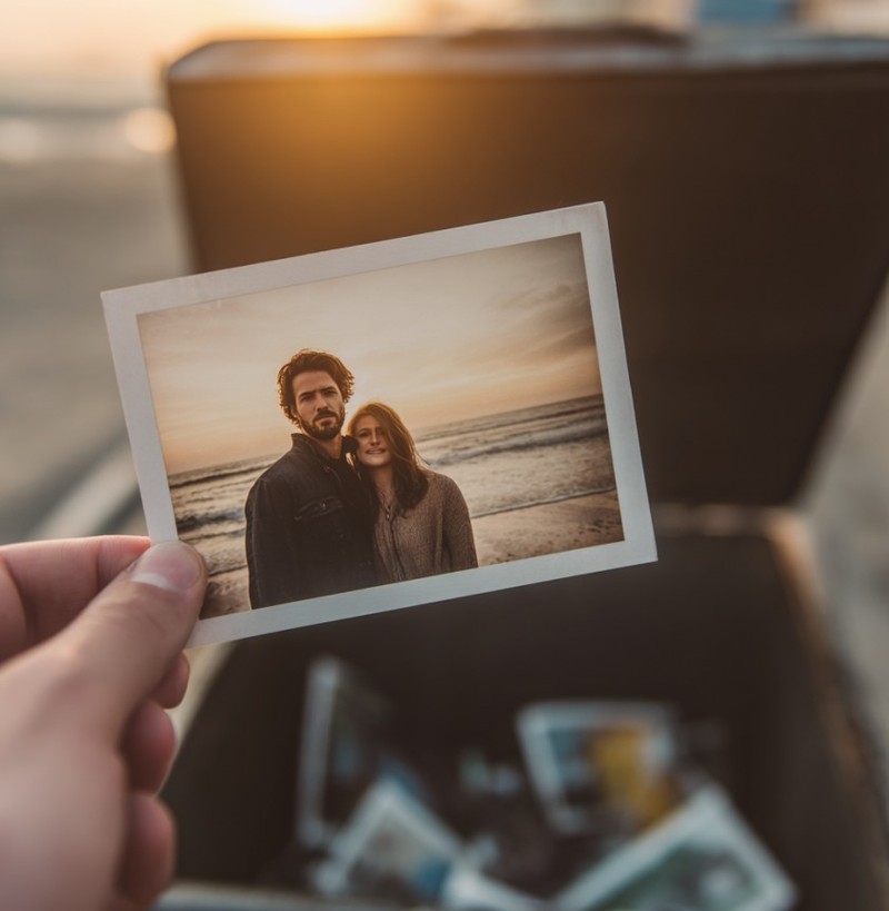 Erinnerungen loslassen: Lösche alte Fotos, Chats und alles, was an die Beziehung erinnert, um Herzschmerz zu verarbeiten und loszulassen.