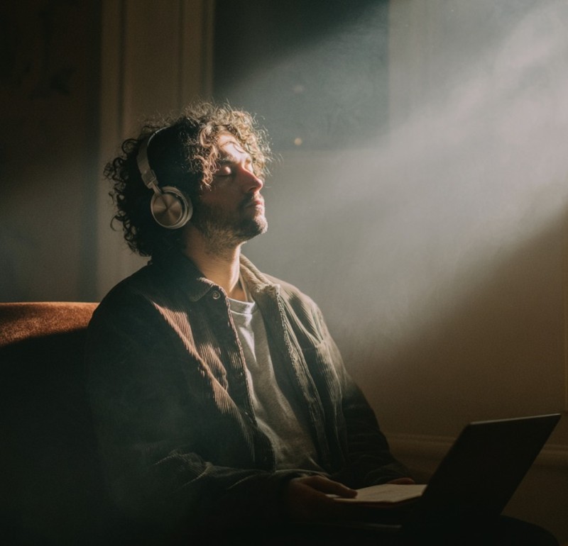 Nutze Musik und Filme als emotionale Werkzeuge um deine Gefühle bewusst zu verarbeiten oder dir Pausen vom Trennungsschmerz zu schenken.